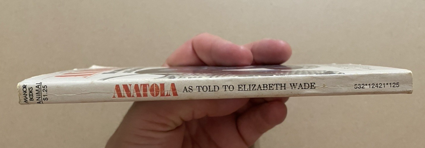 1976 Anatola The Autobiography of an Abyssinian Cat Elizabeth Wade Manor Books