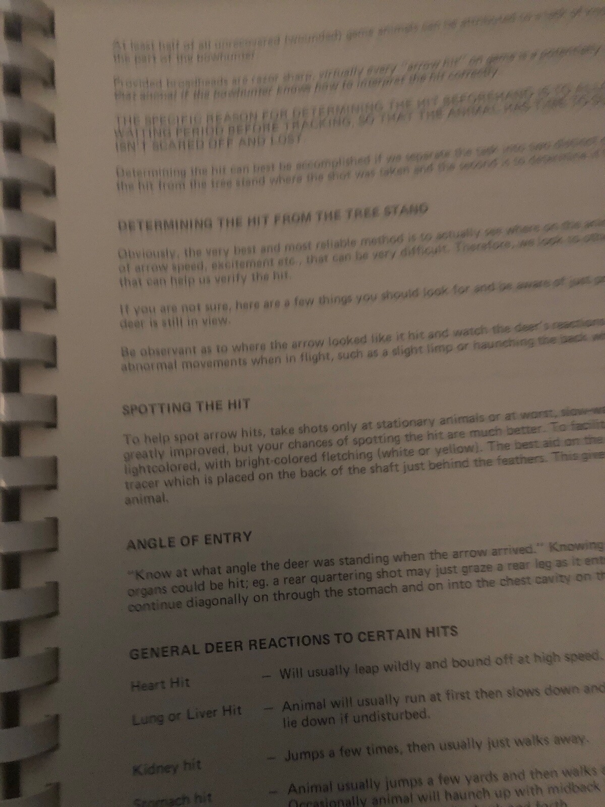 Bowhunting Notes Hunting Guide Spiral Bound 210 pages