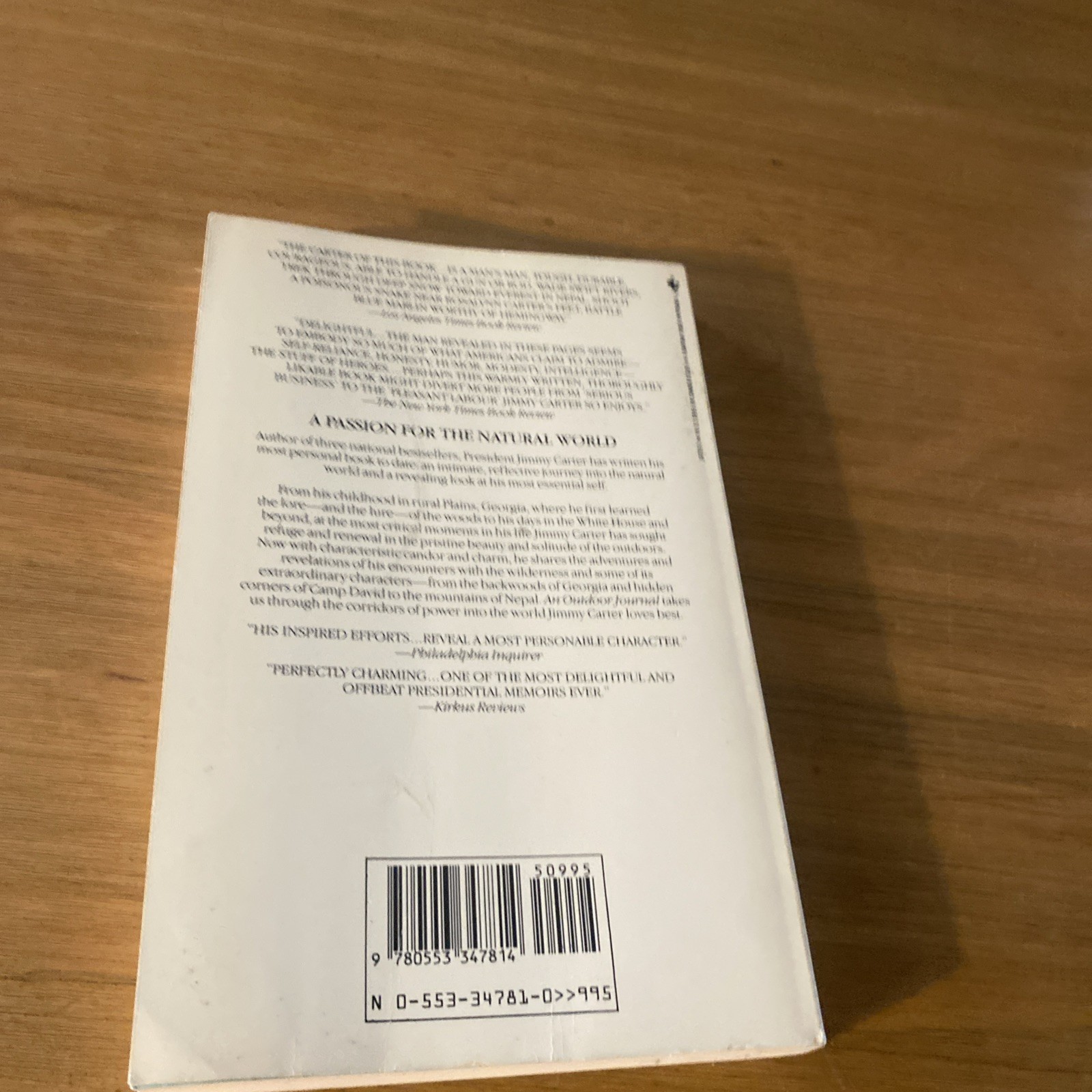 An Outdoor Journal By Jimmy Carter SIGNED