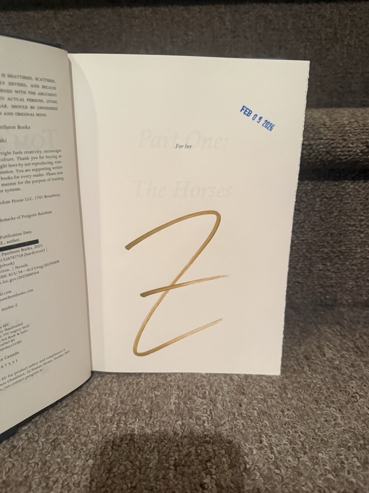 Tom’s Crossing – Mark Z. Danielewski. Signed and Dated