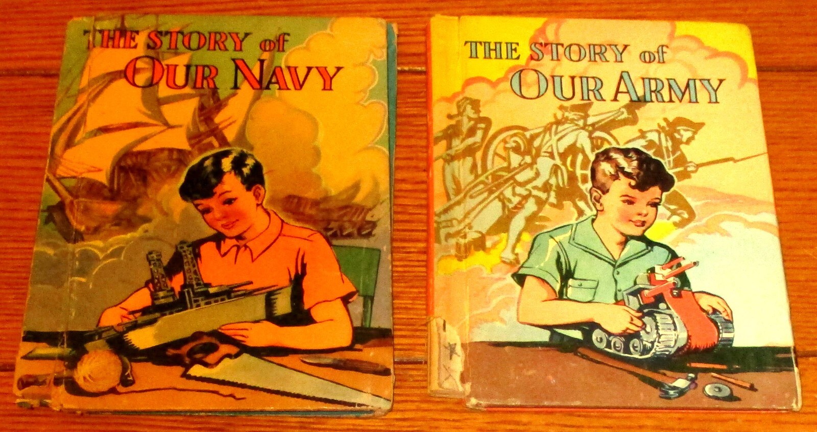 1942 The Story of Our Army & 1942 The Story of Our Navy H/C 56 Pages