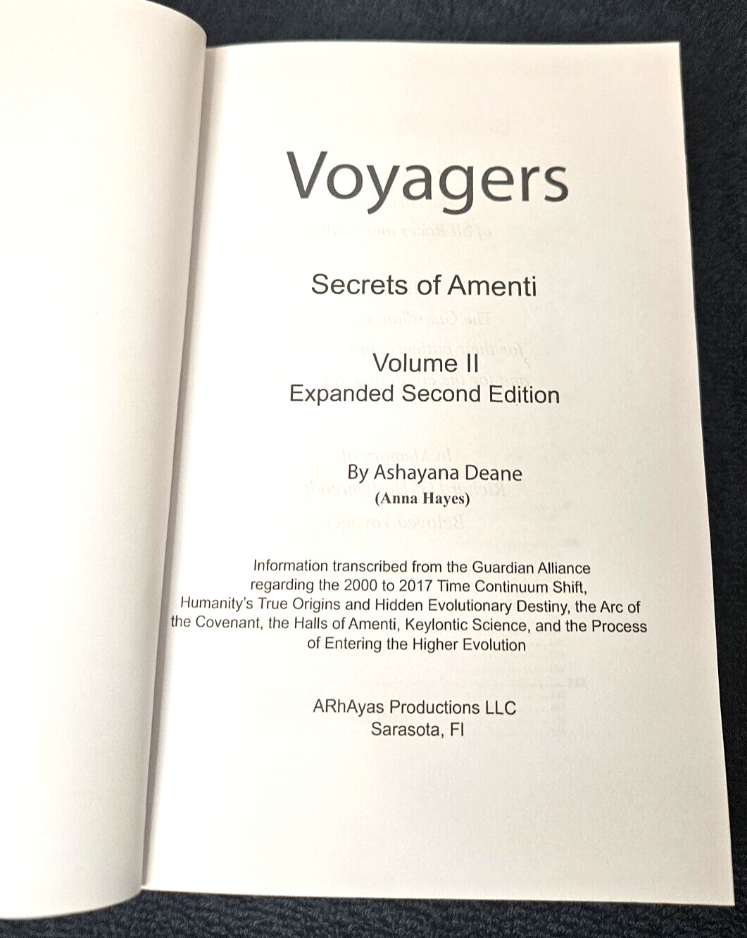 NEW Voyagers Vol II „Secrets of Amenti“by Ashayana Deane, 2nd New 2025 OWN IT!