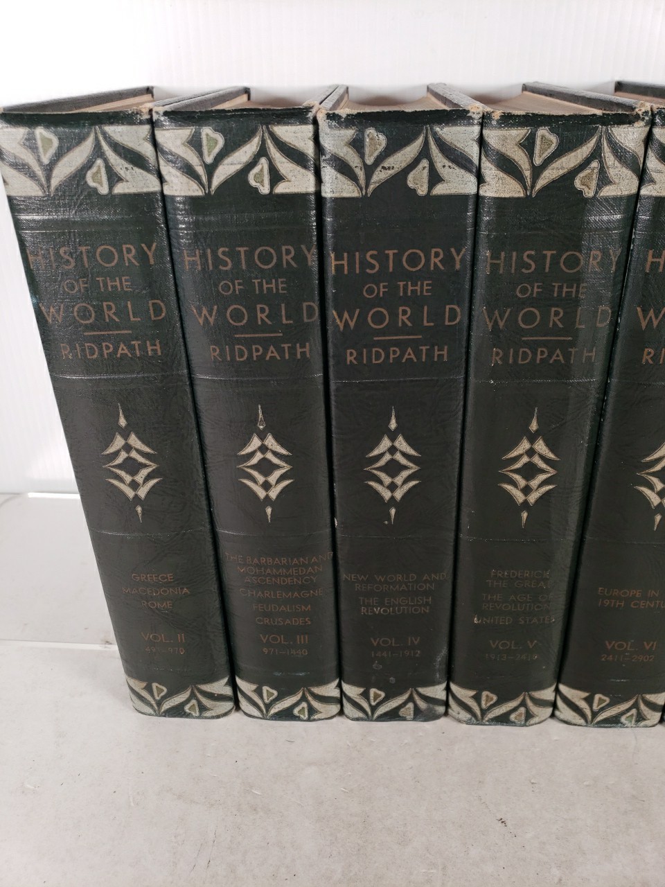 Ridpath’s History of the World (1930’s – 8 Books – Volumes 2 – 9 Only)