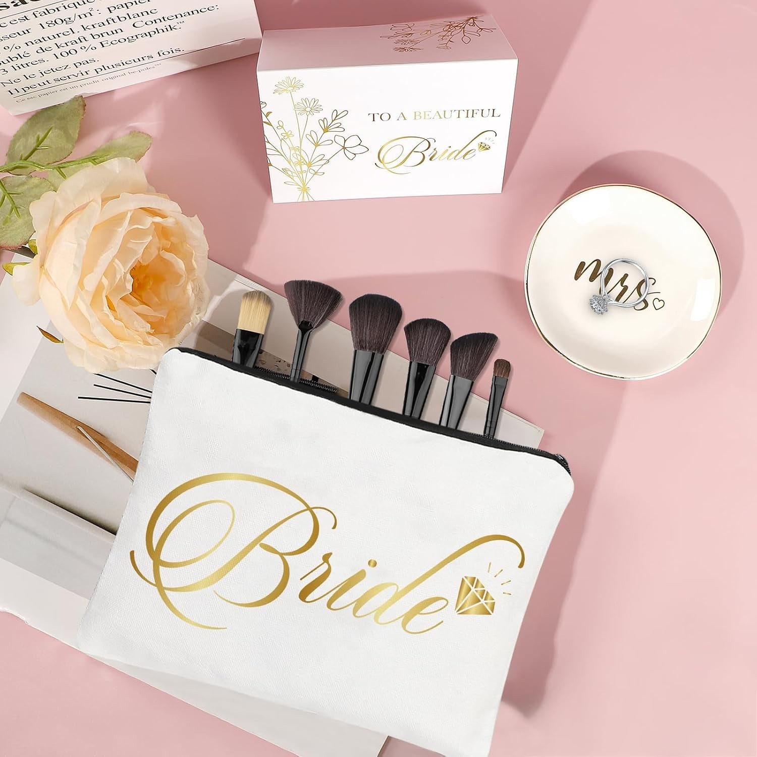 Elegant 7-Piece Bridal Shower Gift Set for Future Mrs – Romantic Keepsake