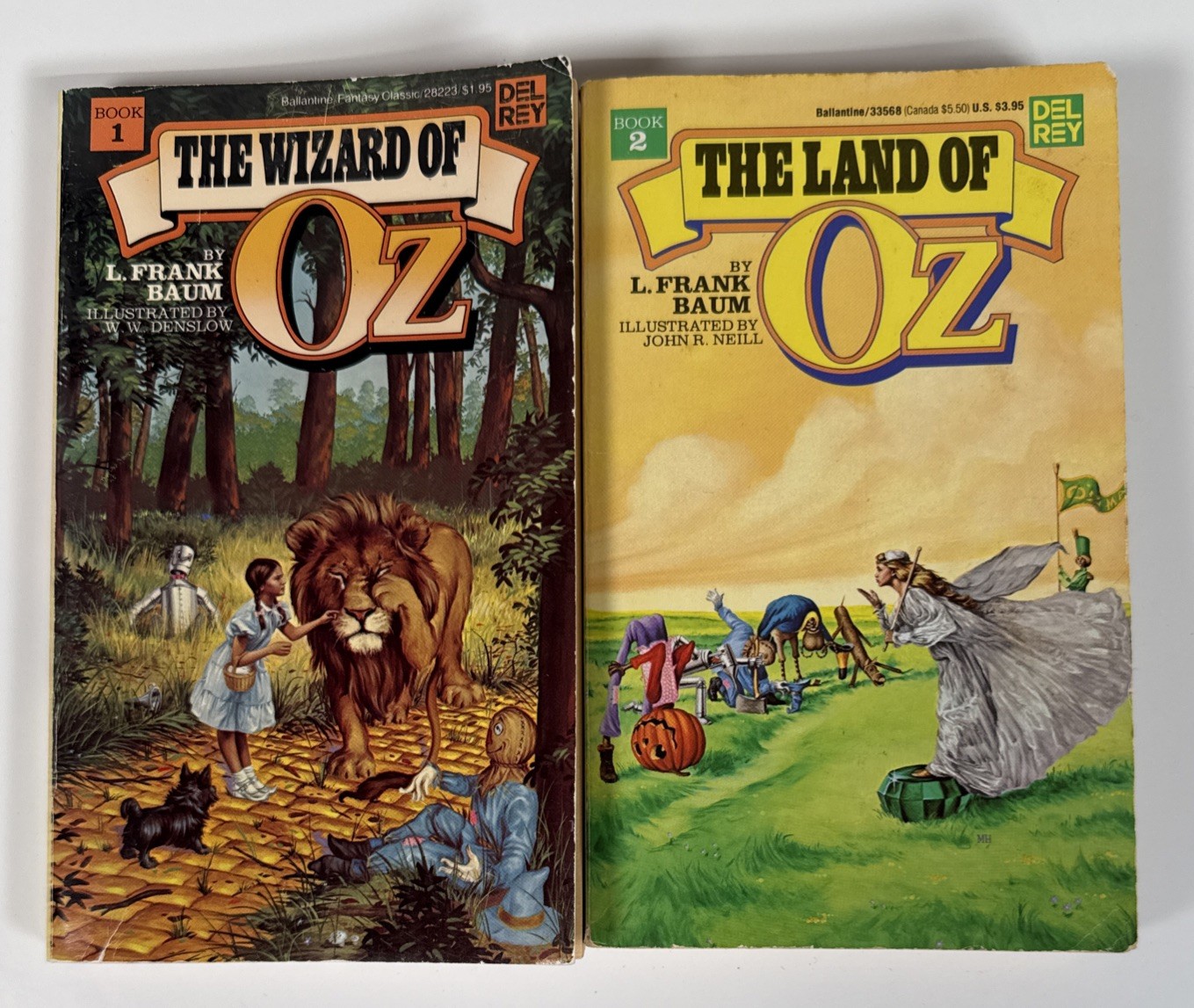 L. Frank Baum Oz Series Books 1-6 Del Rey Paperback Lot of 6
