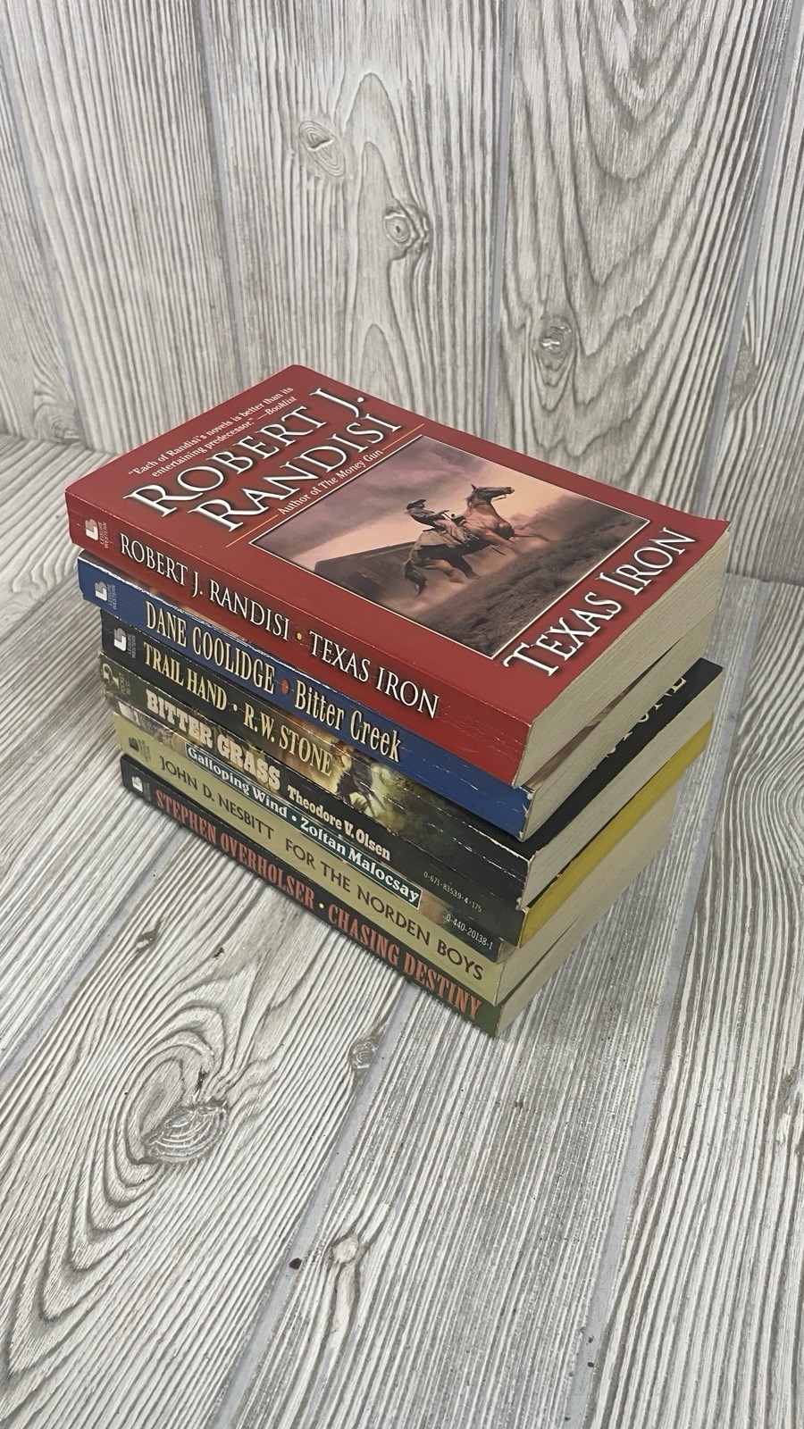 Western Action Adventure Lot of 7 Paperback Stone Coolidge Randisi Olsen Nesbitt