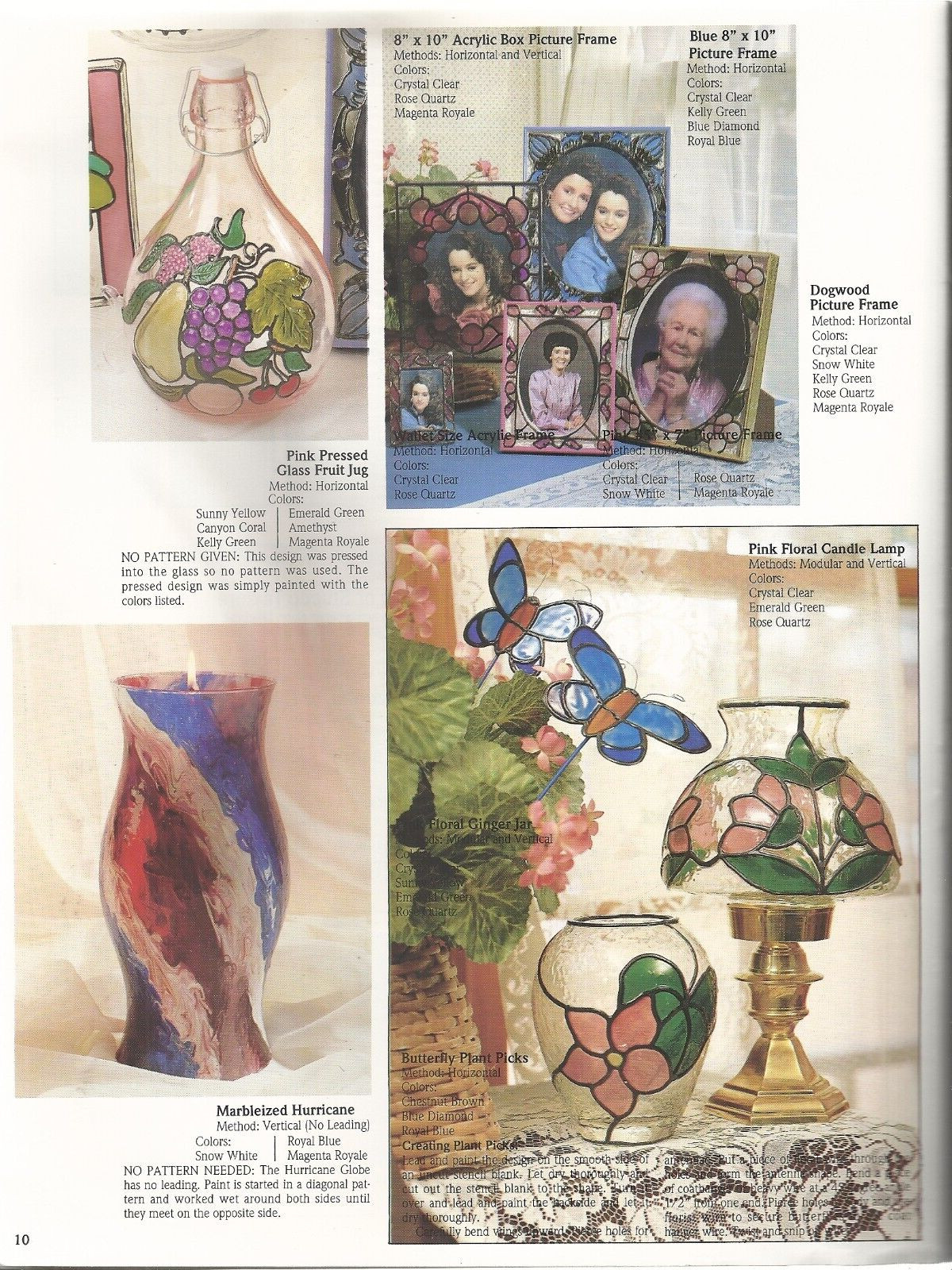PLAID GALLERY GLASS GLIMMERING GLASS CREATIONS BOOKLET 8716 BY CAROL SMITH ©1992
