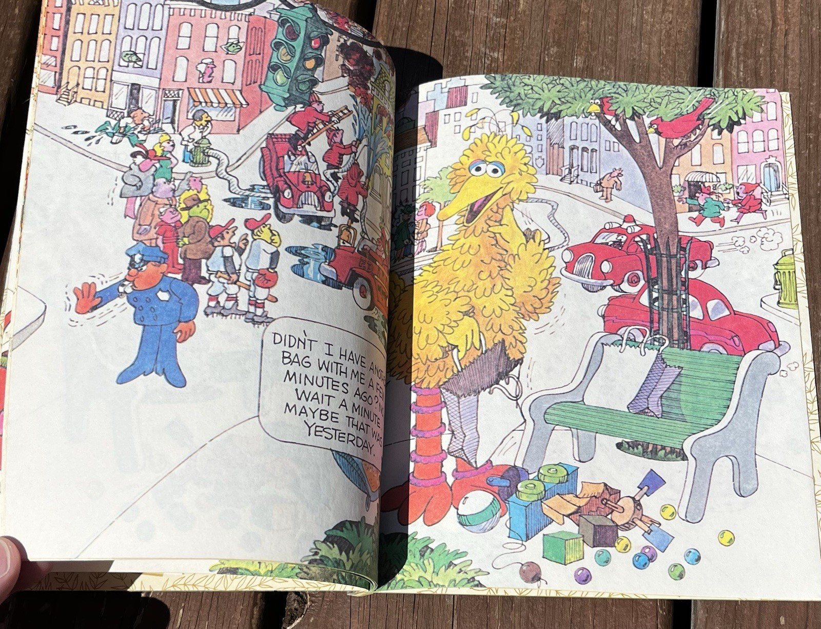 Vintage Sesame Street Big Bird’s Red Book 1977 Little Golden Book Children’s