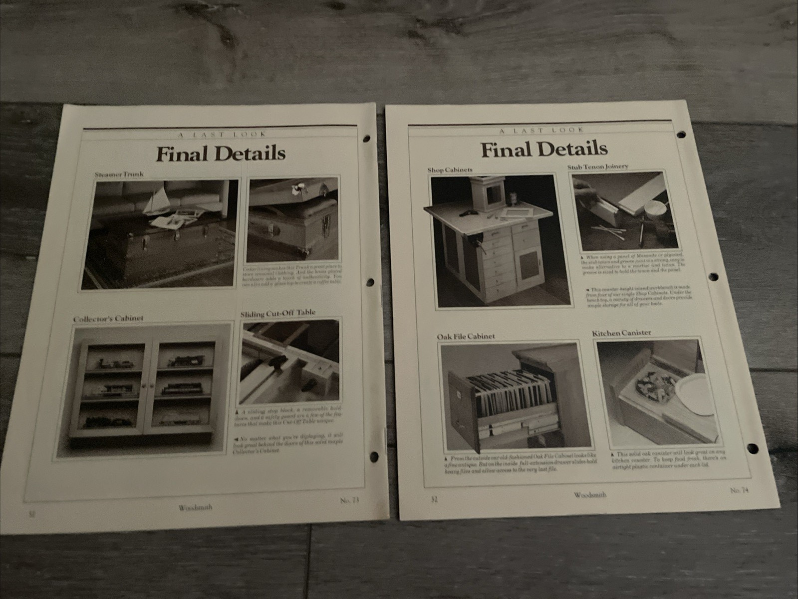 VINTAGE LOT OF 15 ISSUES WOODSMITH NOTES FROM THE SHOP WOODWORKING #61-75