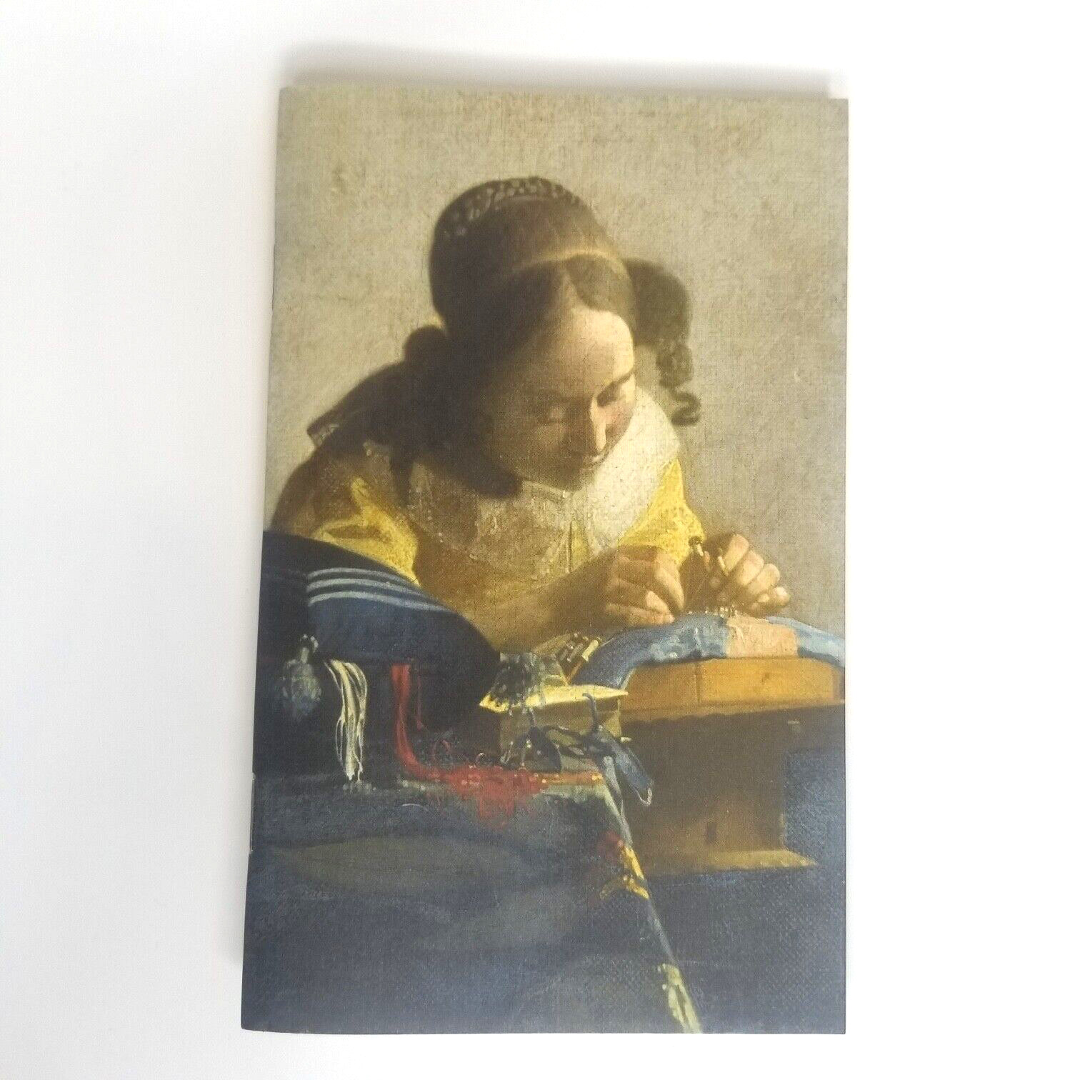 Vermeer The Lacemaker Painting Small Lined Notebook Louvre Museum 56 Blank Pages