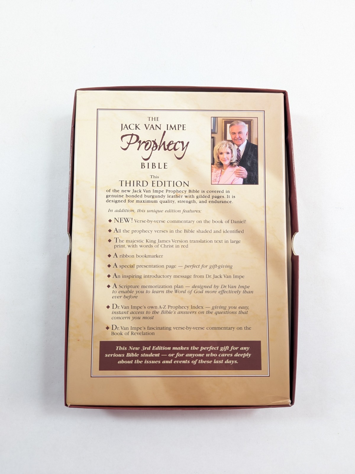 KJV Jack Van Impe Prophecy Bible Burgundy Leather Red Letter Limited Special Ed.