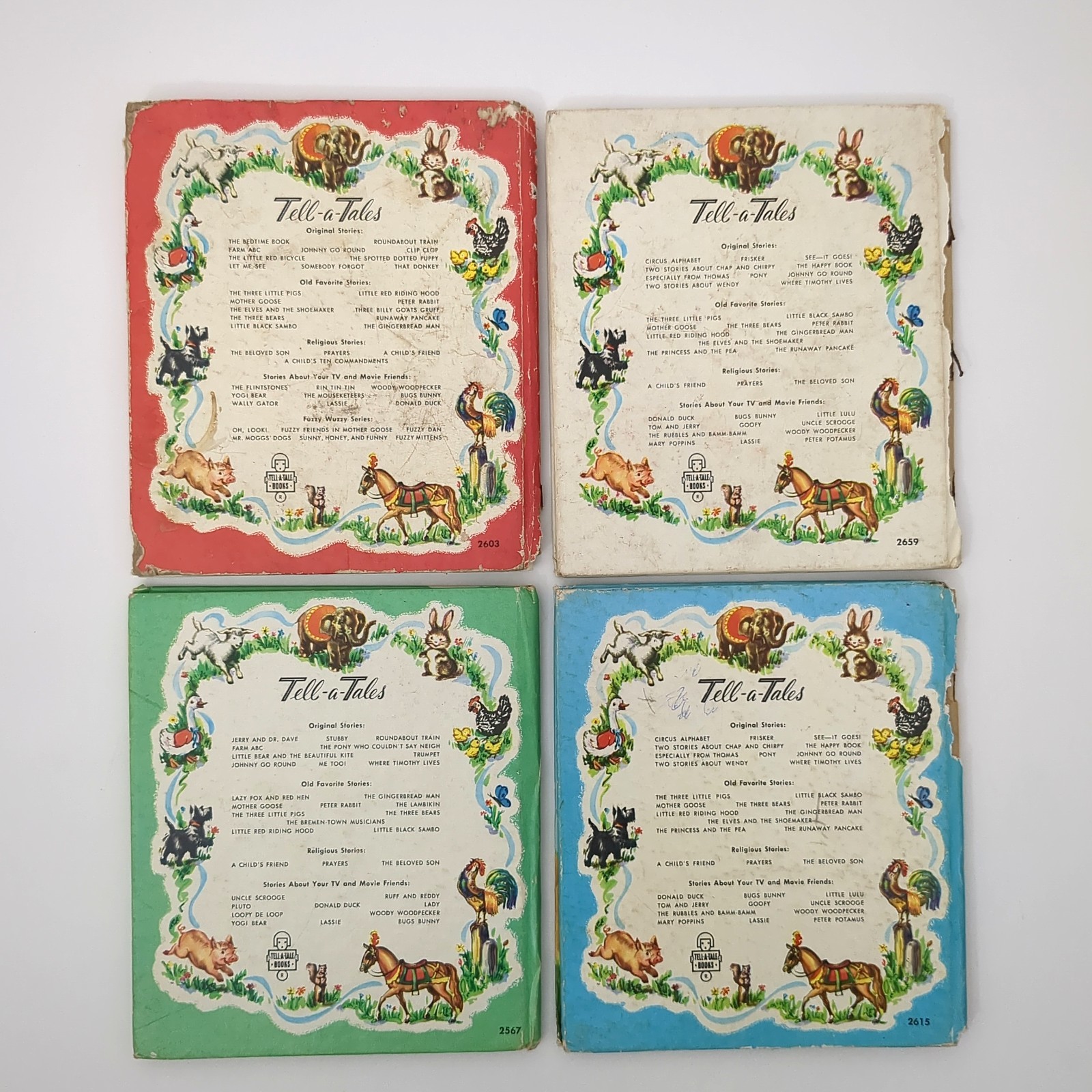 Tell A Tale Book Lot of 4 Children’s Books Whitman Publishing 1950 – 1960s