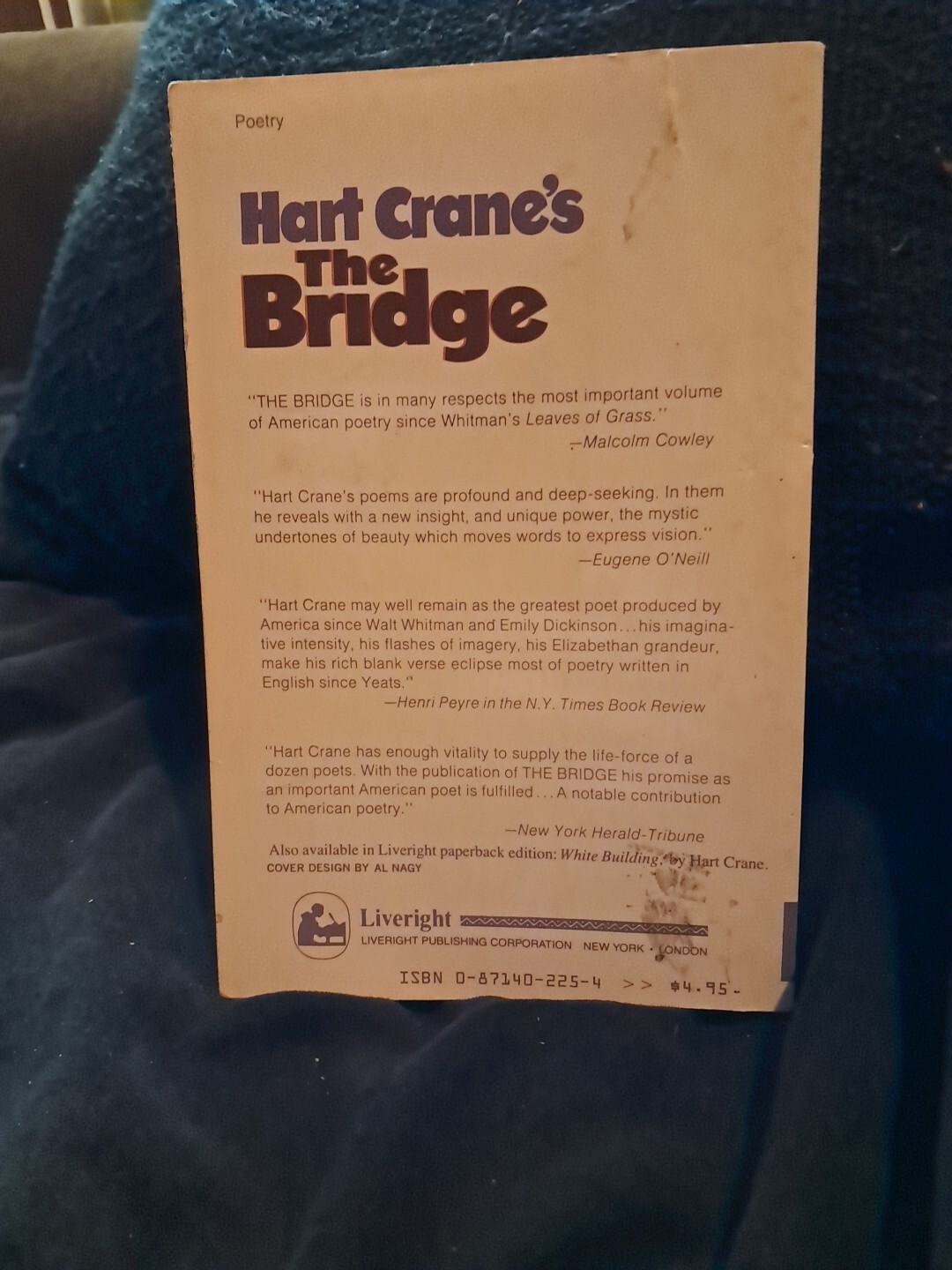 Good ‚Hart Crane’s The Bridge‘ Commentaries by W. Frank & T. Vogler – 1970 PB