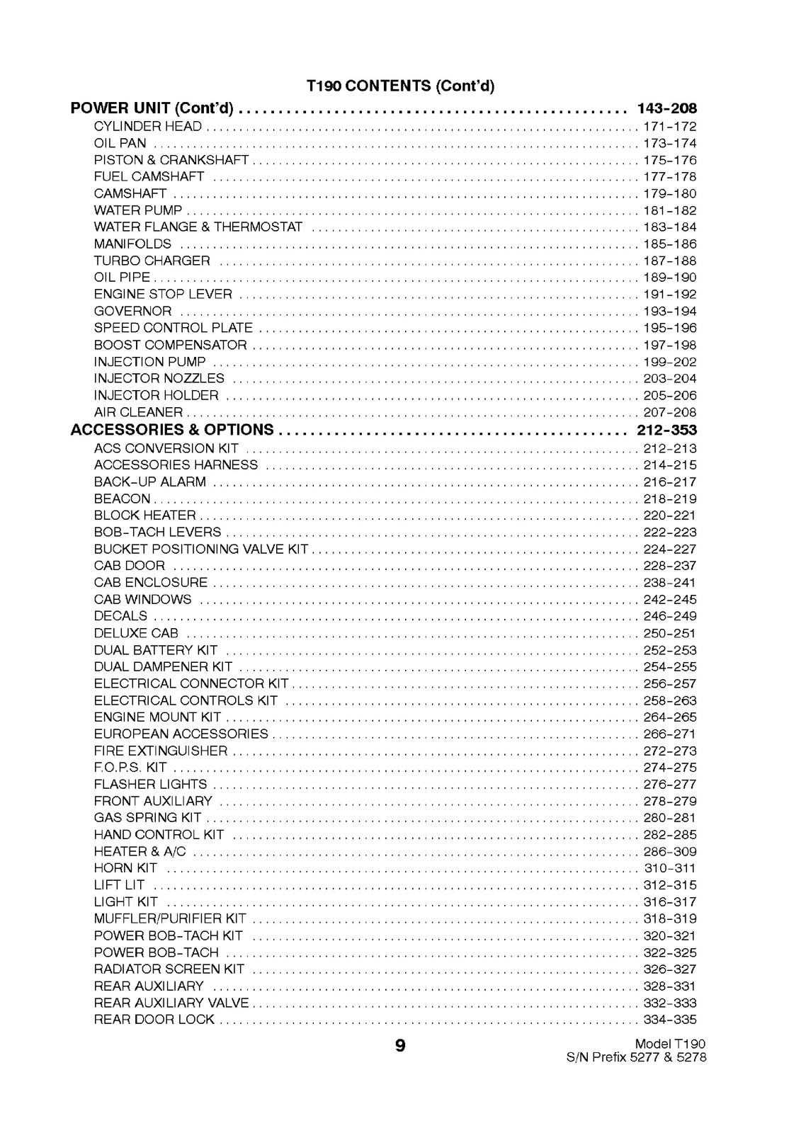 BOBCAT T190 Parts Manual 2004 SN 527711001 Up – STEEL WIRE BOUND – TOUGH COVERS