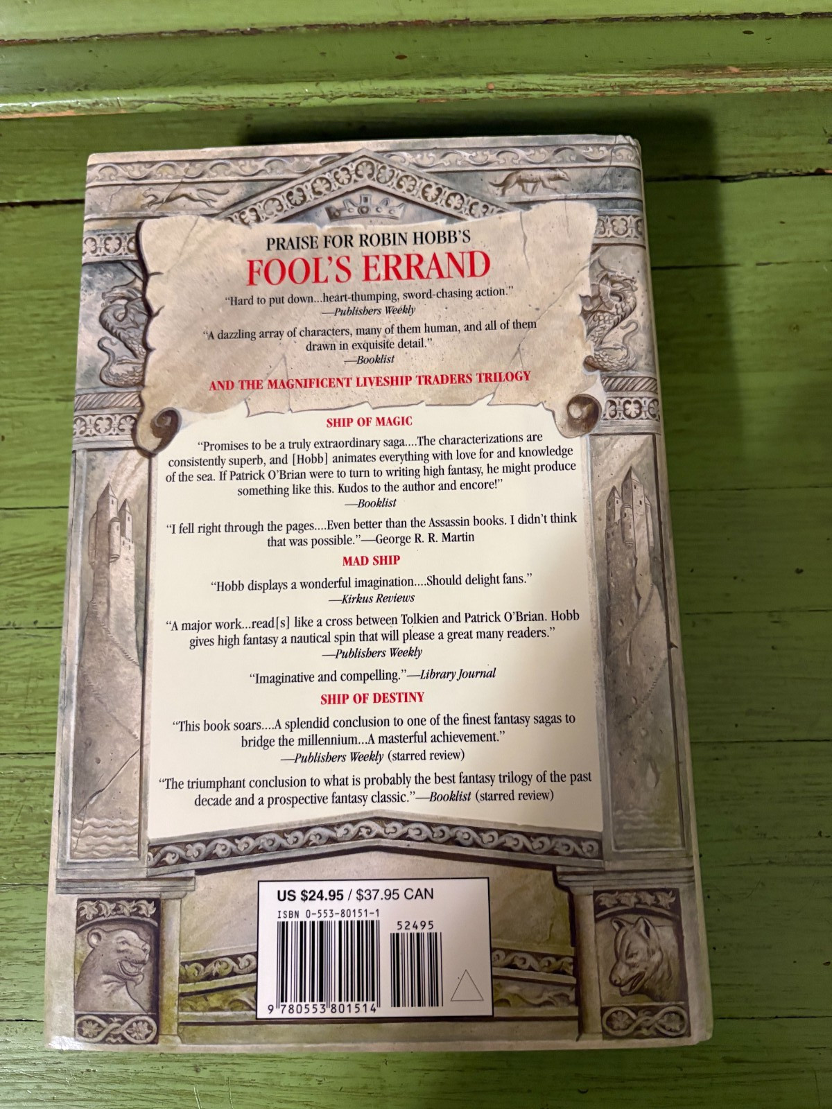 Robin Hobb Golden Fool Tawny Man Series #2 Hard Cover DJ Like New