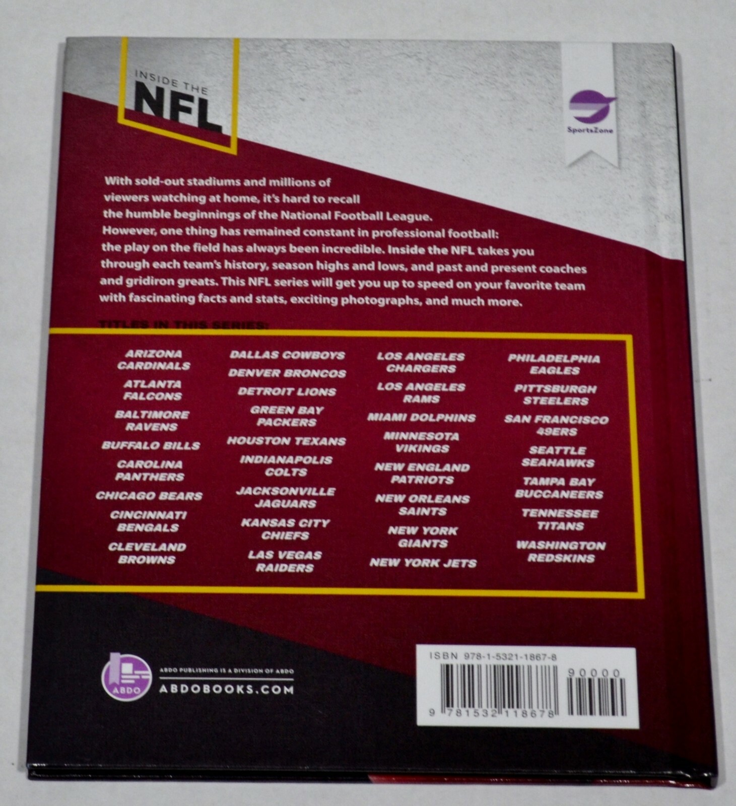 Washington Redskins by Tony Hunter NEW Hard Cover Book 48 Pages Team History