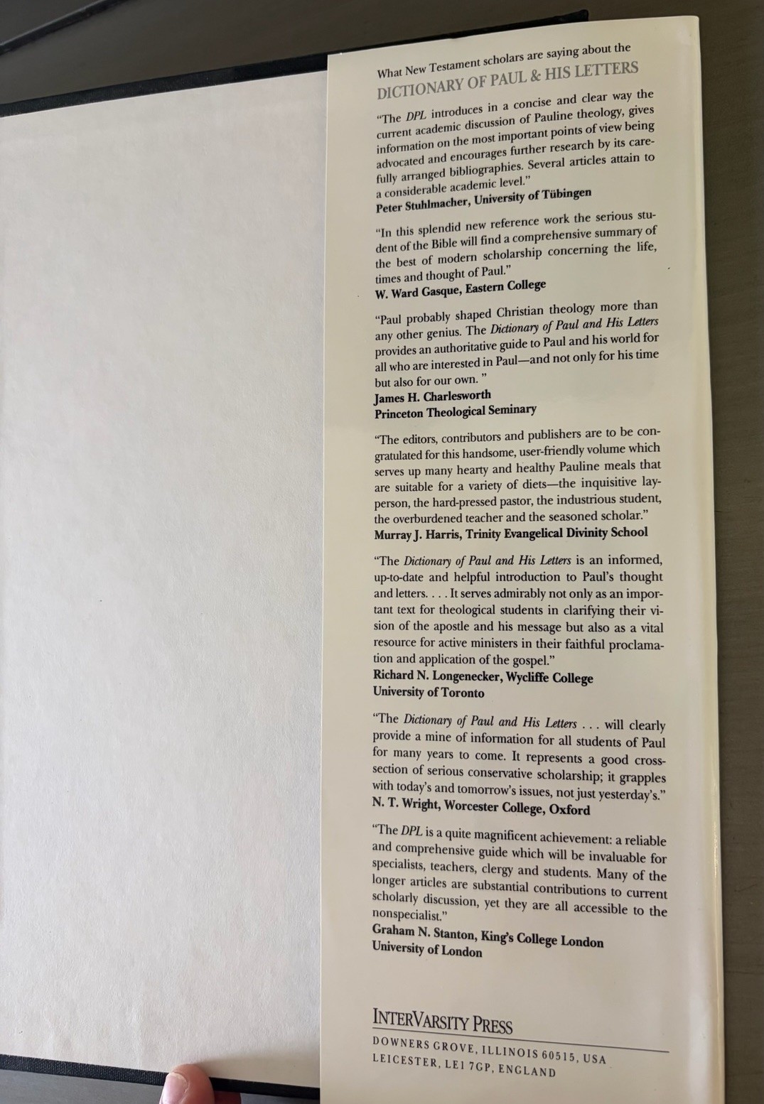 Dictionary of Paul and His Letters by Ralph P. Martin (InterVarsity Press) HC