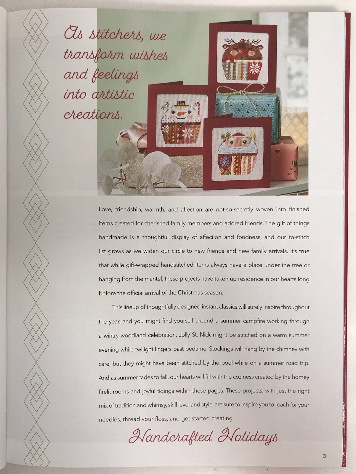 Craftways A Cross-Stitch Christmas HANDCRAFTED HOLIDAYS Patterns Plans