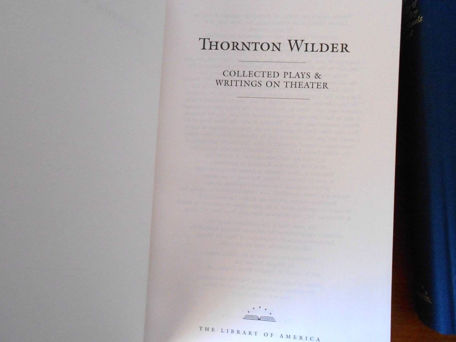 Library Of America THORNTON WILDER Set of 3 1st printings inserts- HC/SC LN