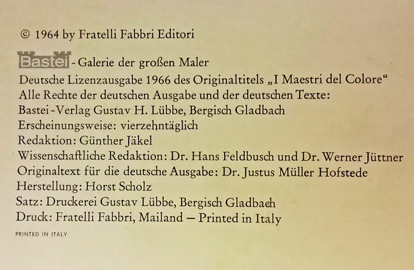 Italy Published Bastei Galerie Der Grossen Maler DURER No. 8 Art Book Yr 1966