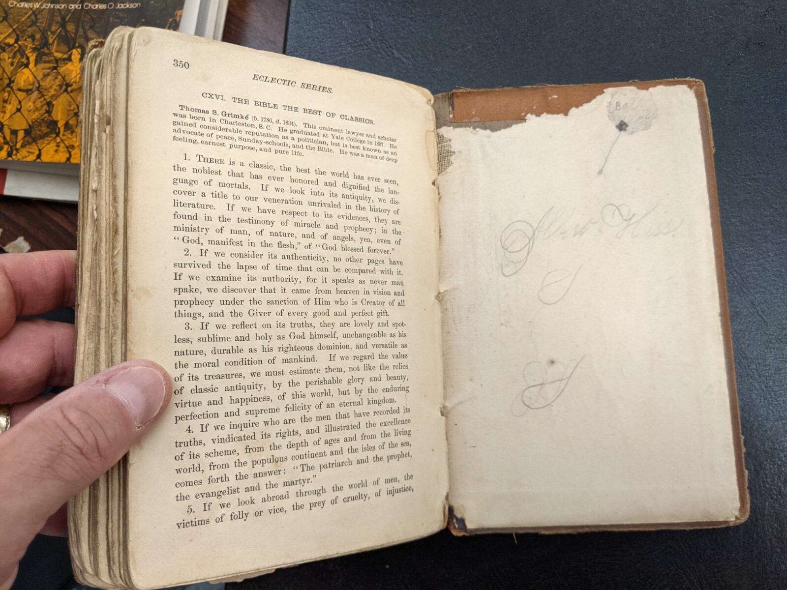 McGUFFEY’s 5th ECLECTIC READER 1879 Used Book 350 pages