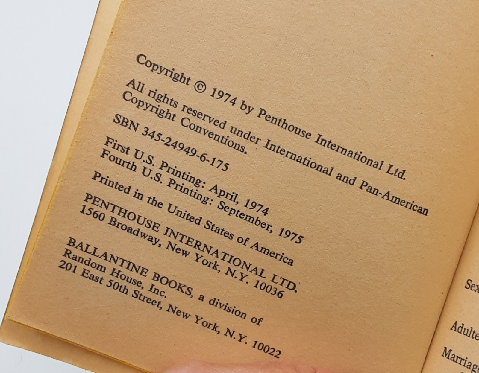 Super Marriage Super Sex By H. Freedman 1974 Penthouse Ballantine