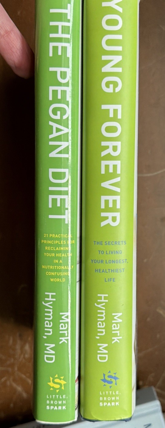 Lot 2 Mark Hyman HC Books The Pegan Diet Young Forever Health & Longevity Set