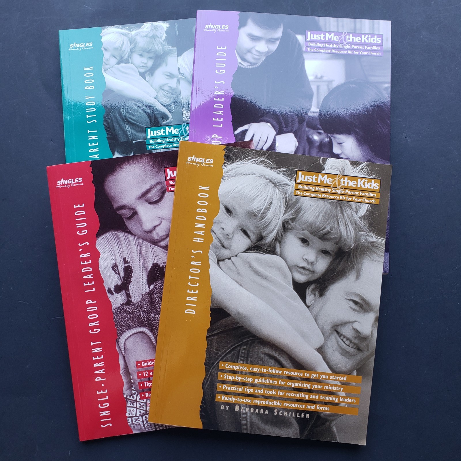 Lot Of 4 David C Cook Just Me & The Kids Singles Ministry Guides & Handbooks New
