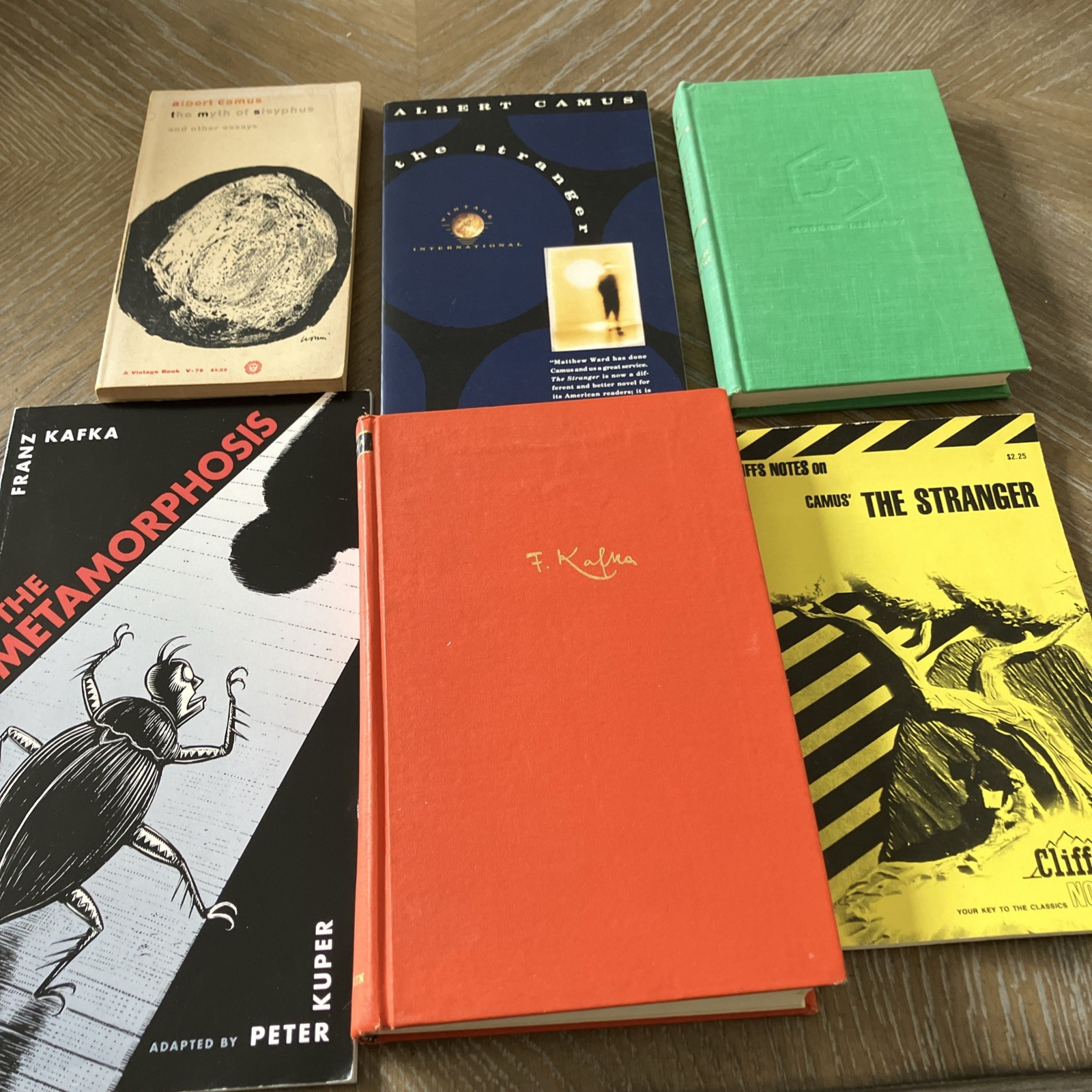 Lot of 6 Albert Camus Frank Kafka book The Stranger Complete Stories