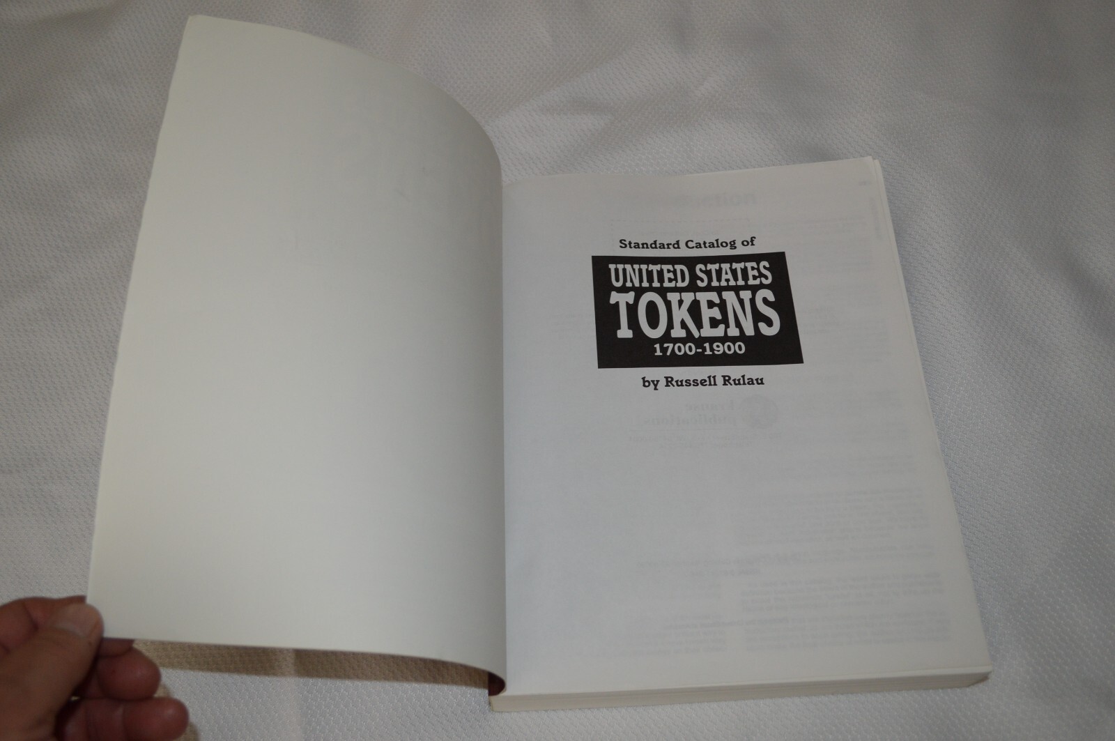 STANDARD CATALOG OF UNITED STATES TOKENS 1700-1900 ~ 1ST EDITION ~ RULAU ~ B3