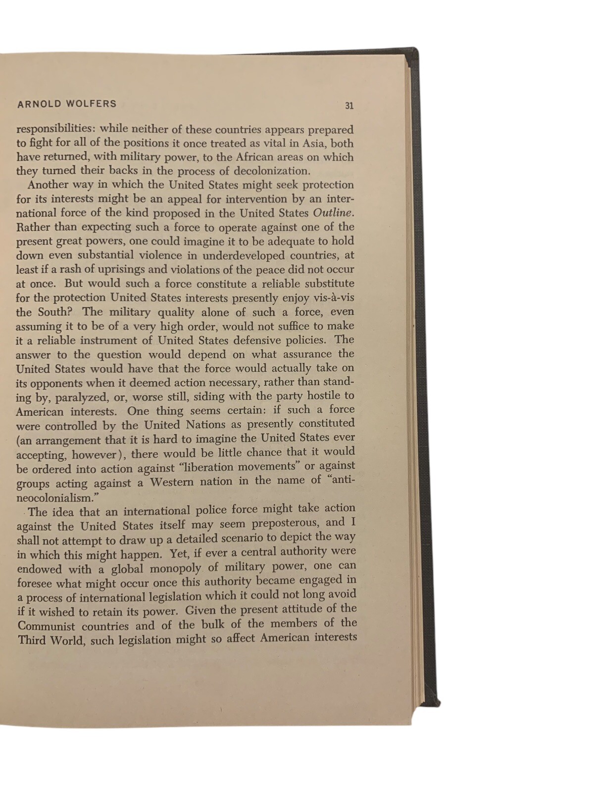 The United States In A Disarmed World A Study Of The U.S. Outline For General