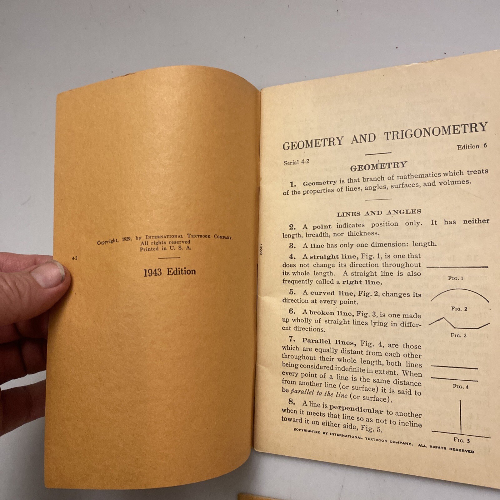 4 Geometric Drawing book by ICS Staff , 1944 Edition