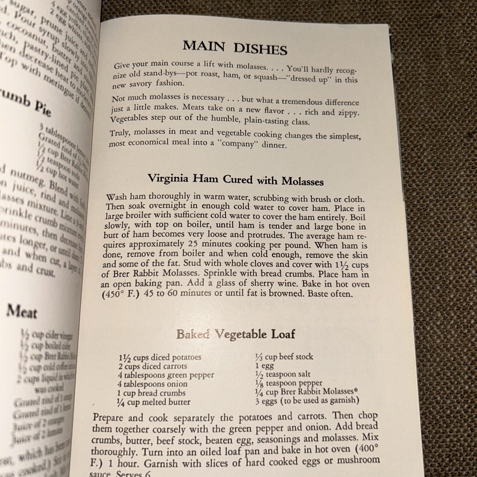 1939 Brer Rabbit’s Modern Recipes for the Modern Hostess Cookbook ~ 48 Pages