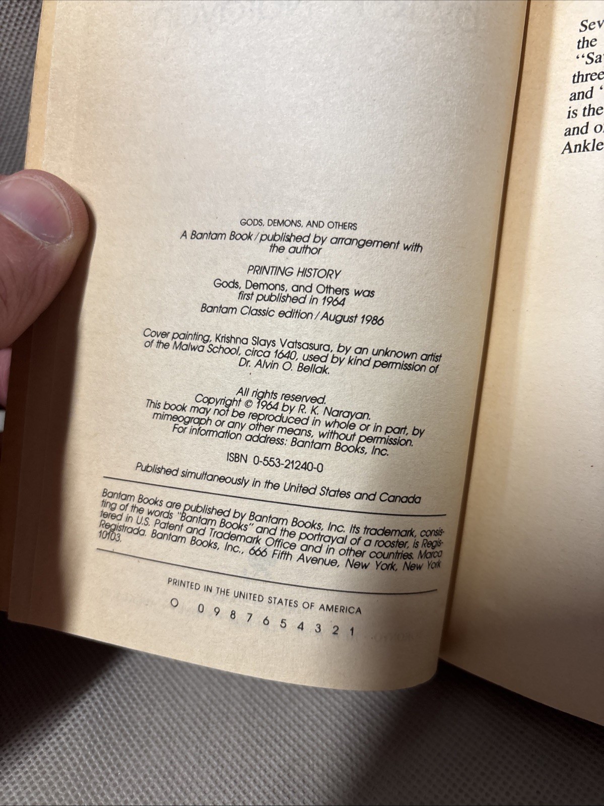 GODS,DEMONS & OTHERS By R. K. Narayan 1986