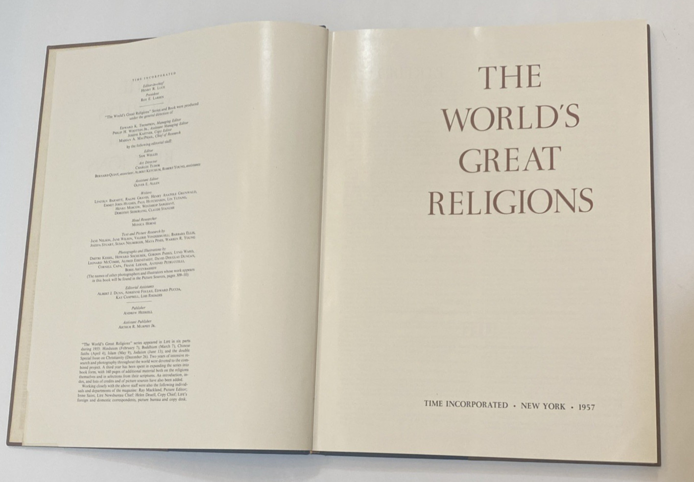 Vtg 1957 Book LIFE „The World’s Great Religions“ Time Incorporated