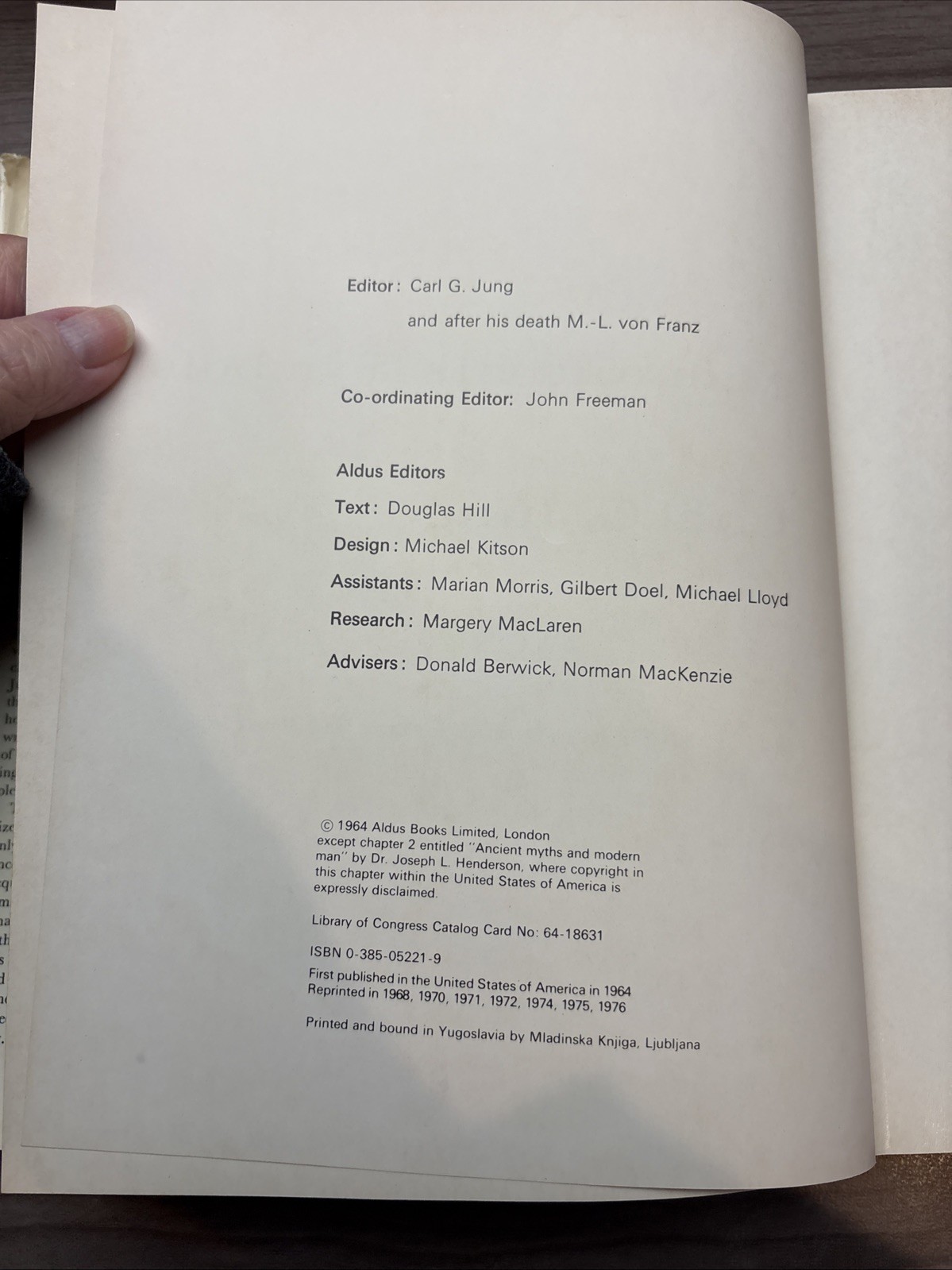 Man and His Symbols by Carl G. Jung 1964 (This is a 1976 printing)