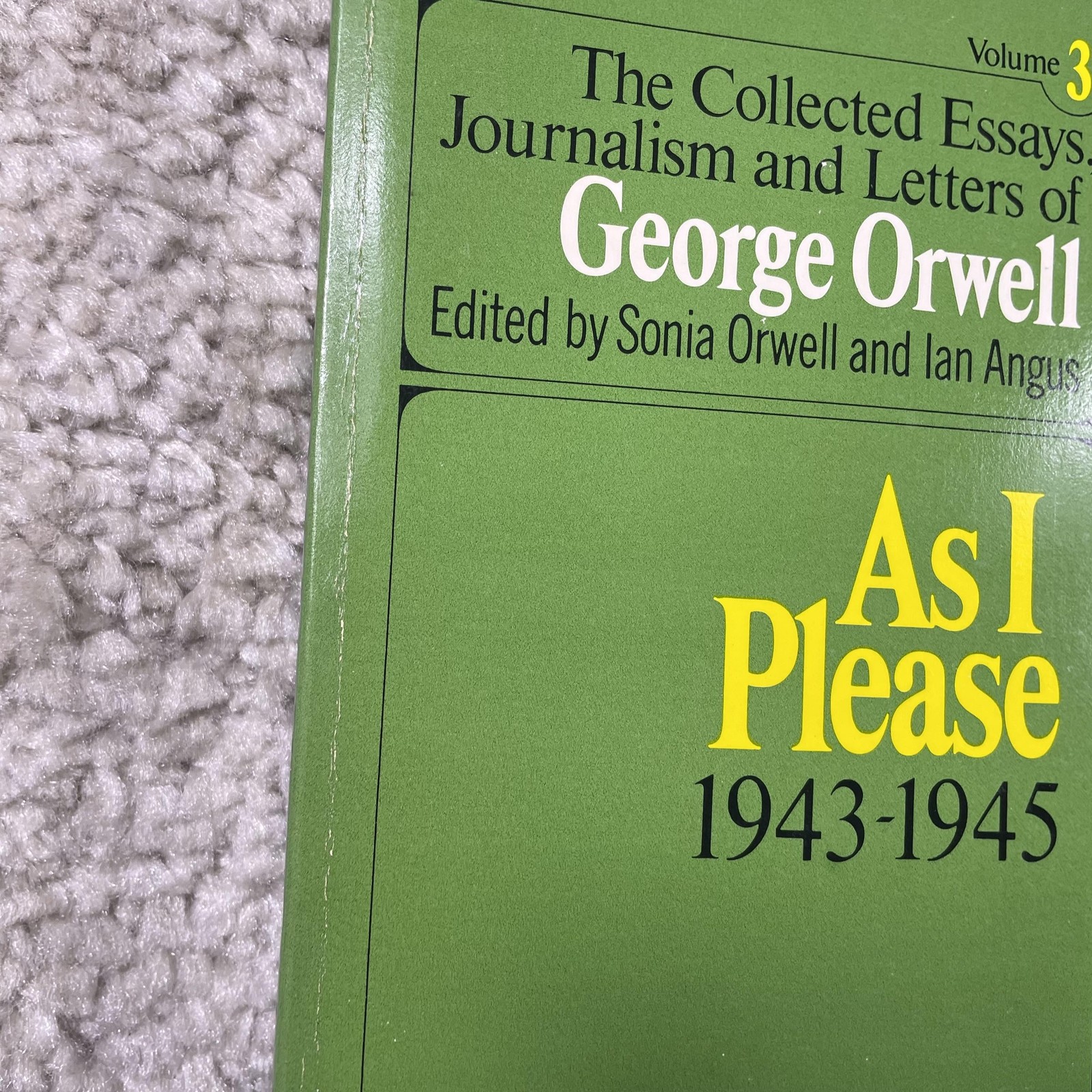Vintage George Orwell Collected Essays Journalism Letters 4 PB Box Set Harvest