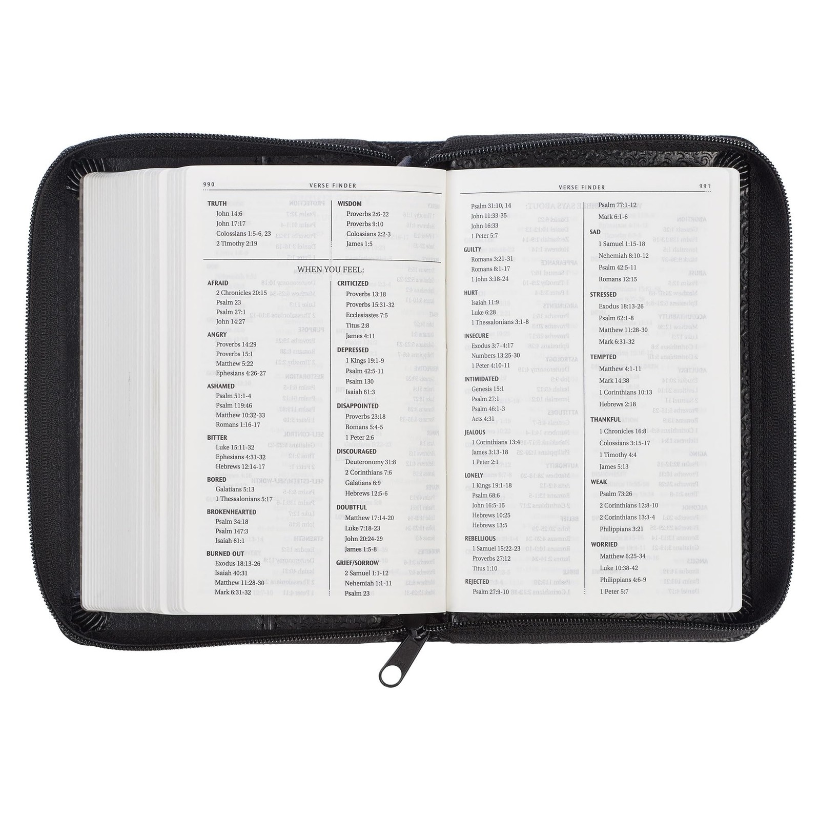KJV Holy Bible Mini Pocket Bible Zippered Black Faux Leather – Imitation Leather