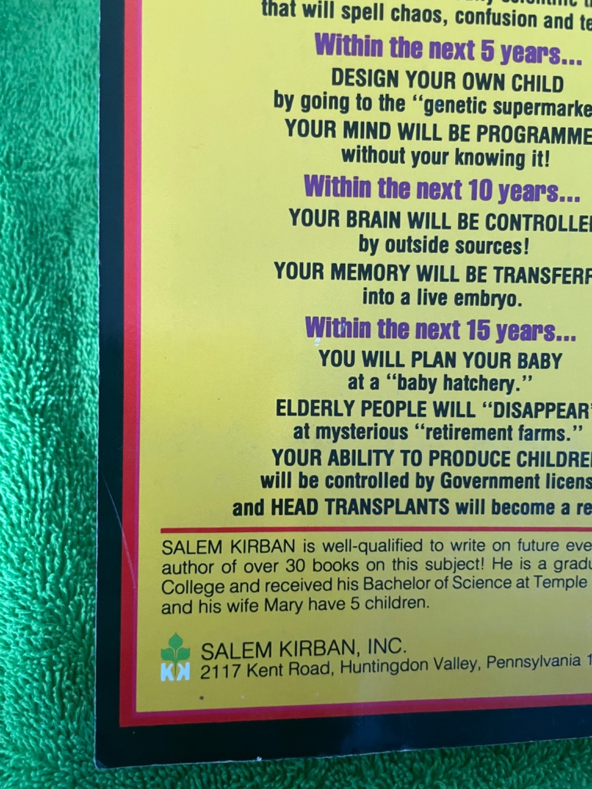 BOOK The Rise of the Anti-Christ SALEM KIRBAN paperback 1981