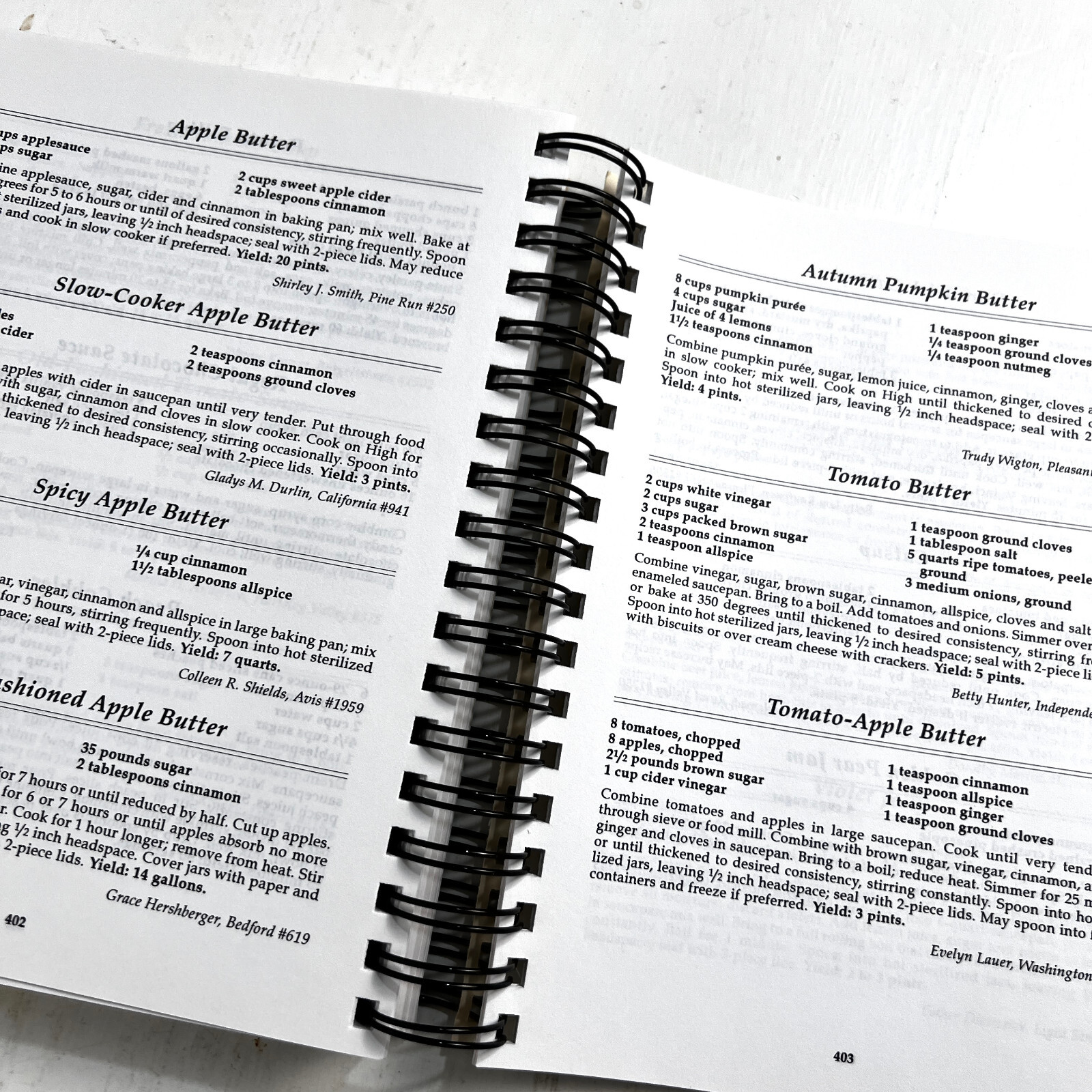 The Pennsylvania State Grange Cookbook 1993 Spiral Bound 432 Pages