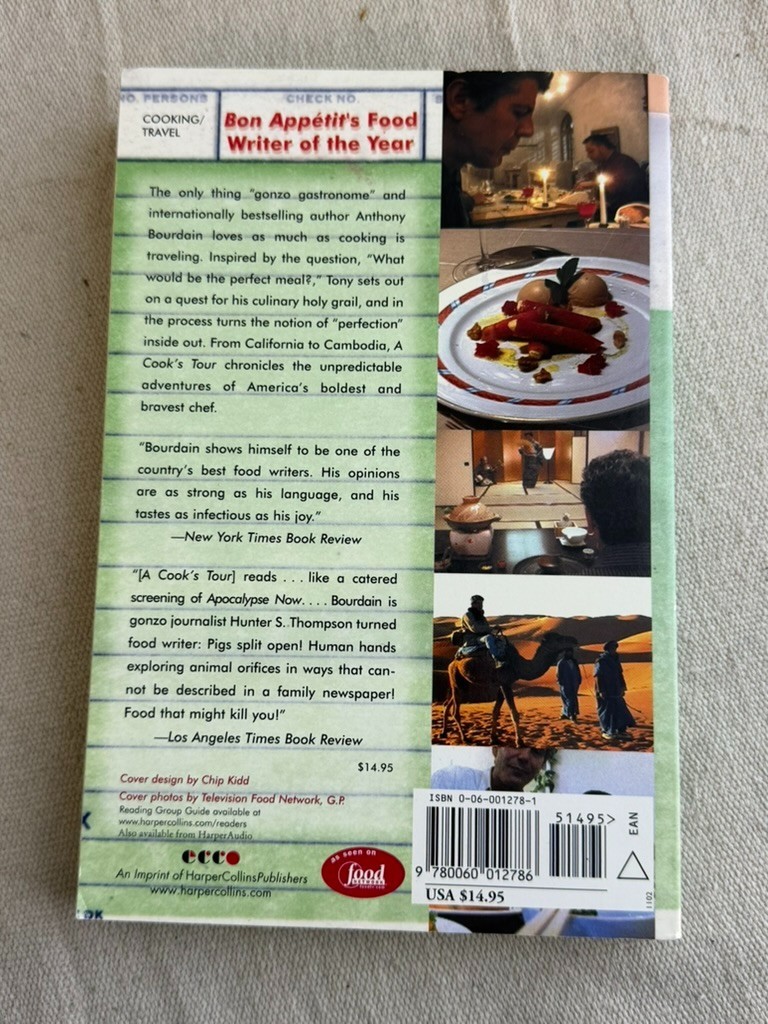 Anthony Bourdain Paperback Lot ~ Kitchen Confidential / A Cook’s Tour