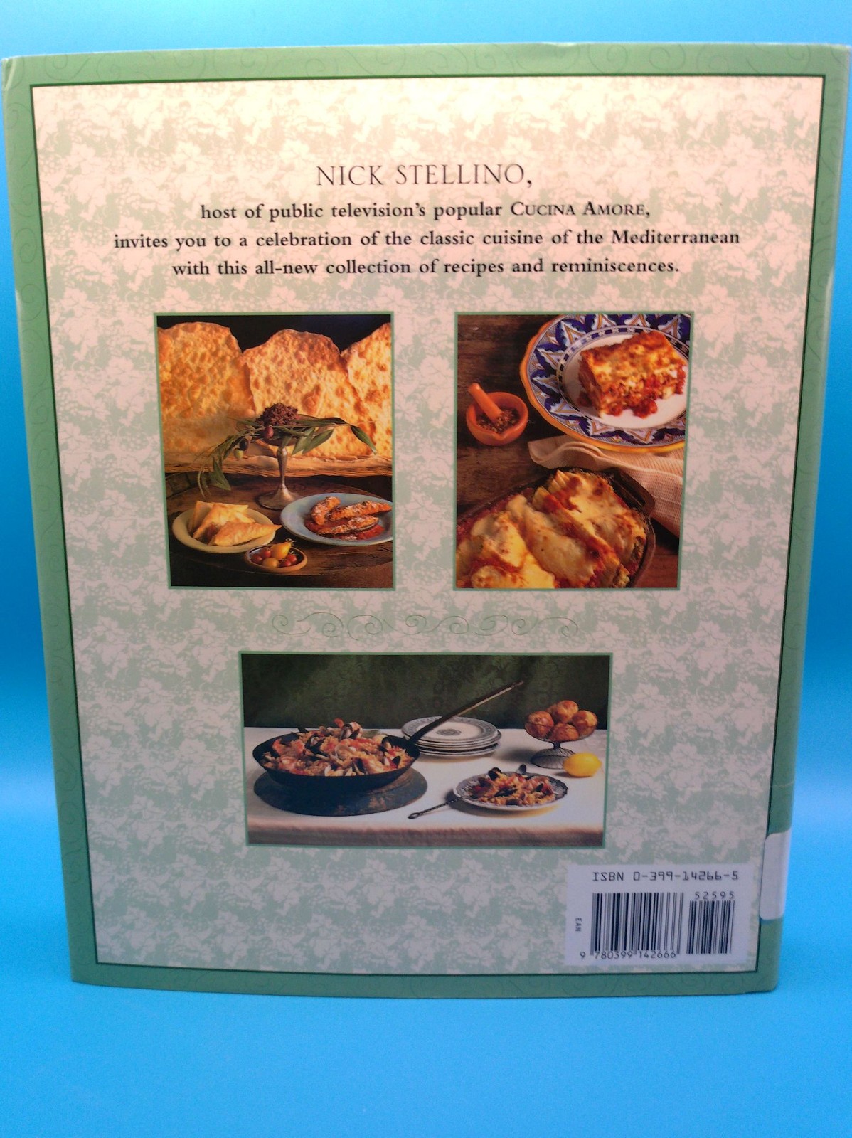 Nick Stellino Mediterranean Flavors Cookbook Hardcover DJ 1997 Book 1st Edition