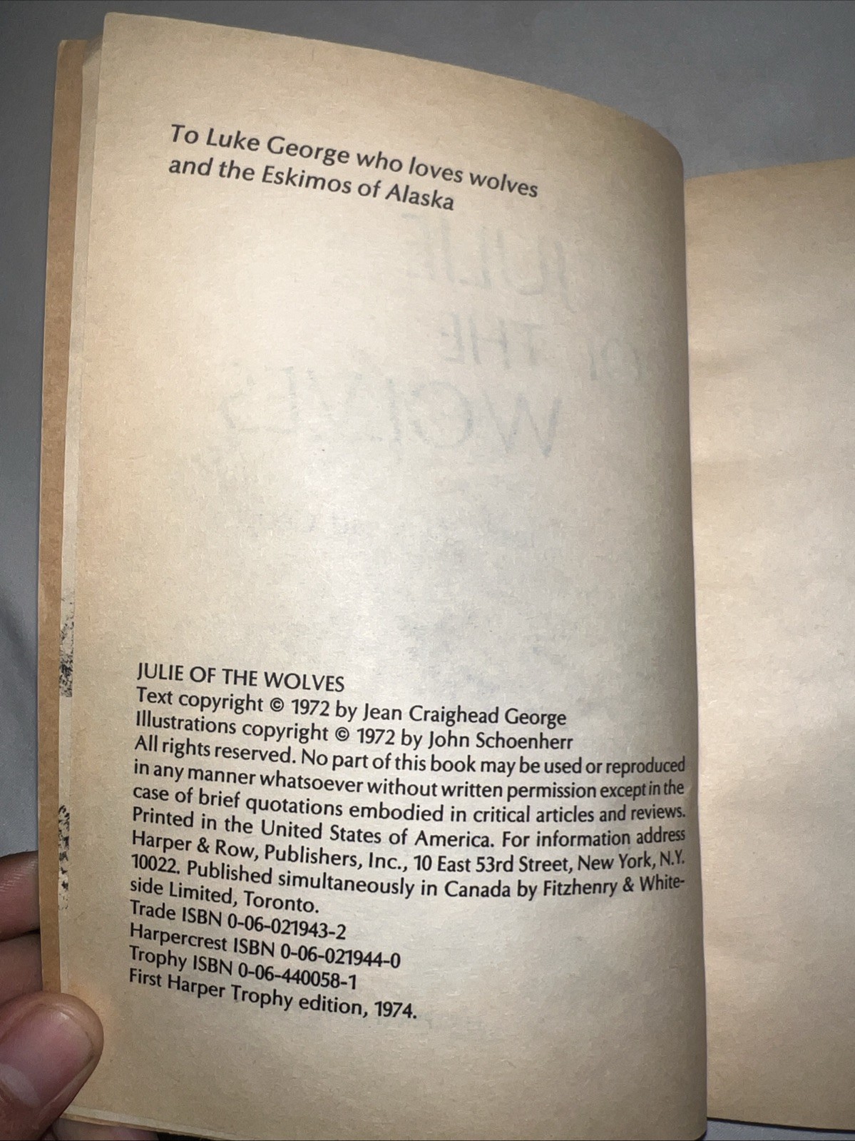 Julie Of The Wolves – George, Jean Craighead – Good – See condition notes