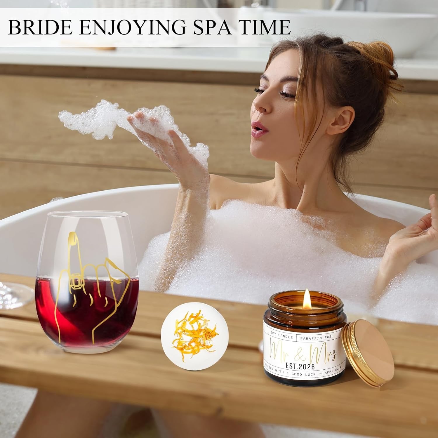 Elegant 7-Piece Bridal Shower Gift Set for Future Mrs – Romantic Keepsake