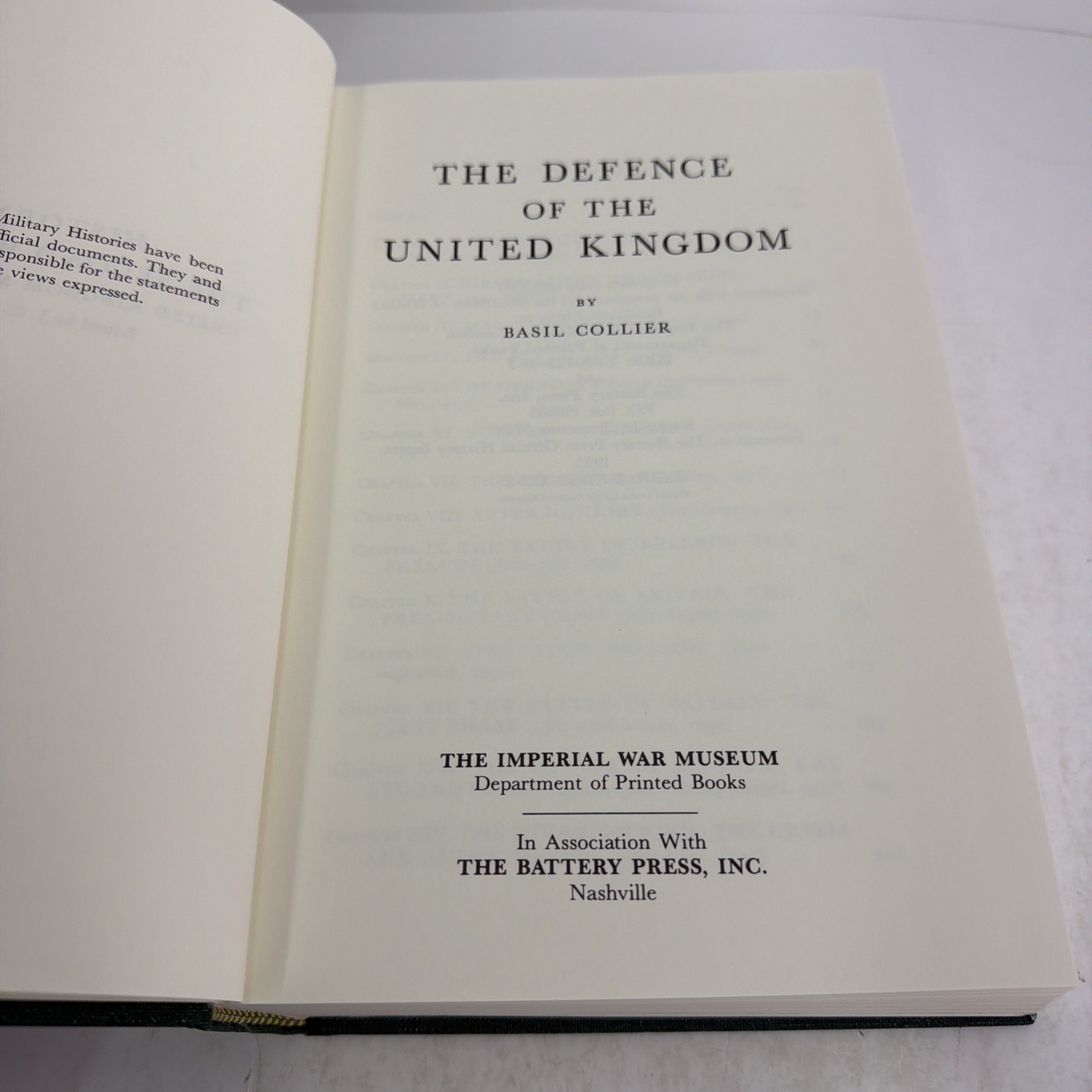 The Defence of the United Kingdom – WWII British Official History Hardcover