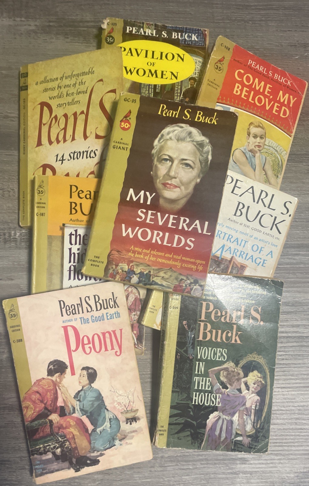 Pearl S. Buck Paperback Book Lot 8 Pocket Books Vintage early 1960s