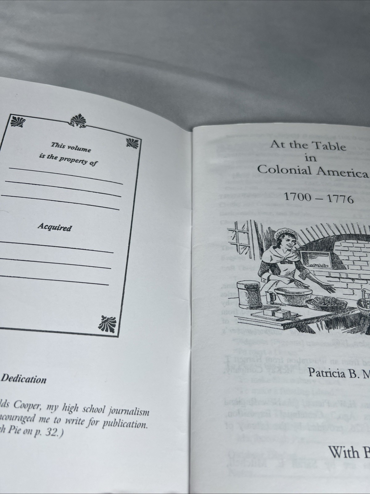 At the Table in Colonial America 1700-1776 Paperback 37 Pages 2012