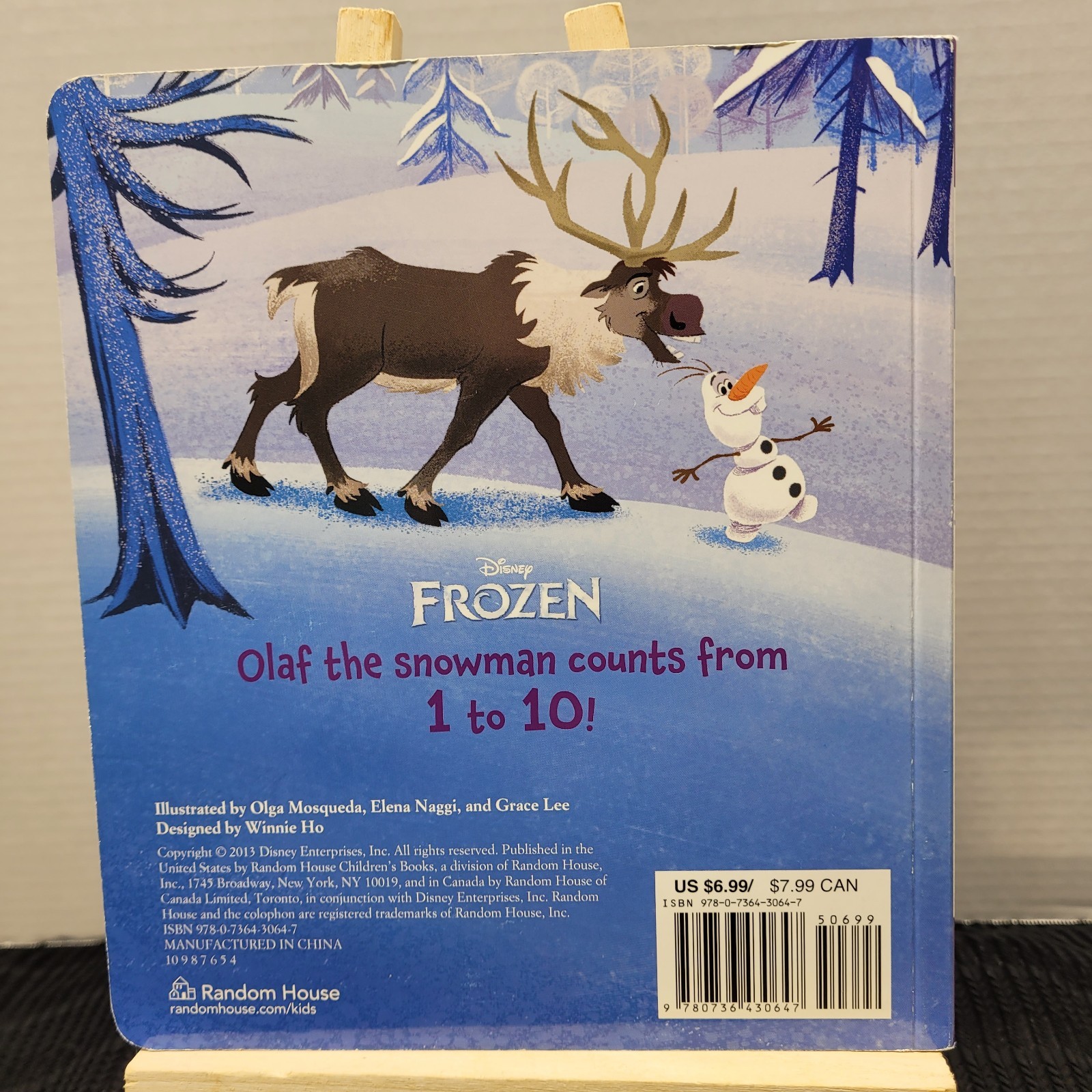 Olaf’s 1-2-3 (Disney Frozen) (Glitter Board Book) – Board book – NEW