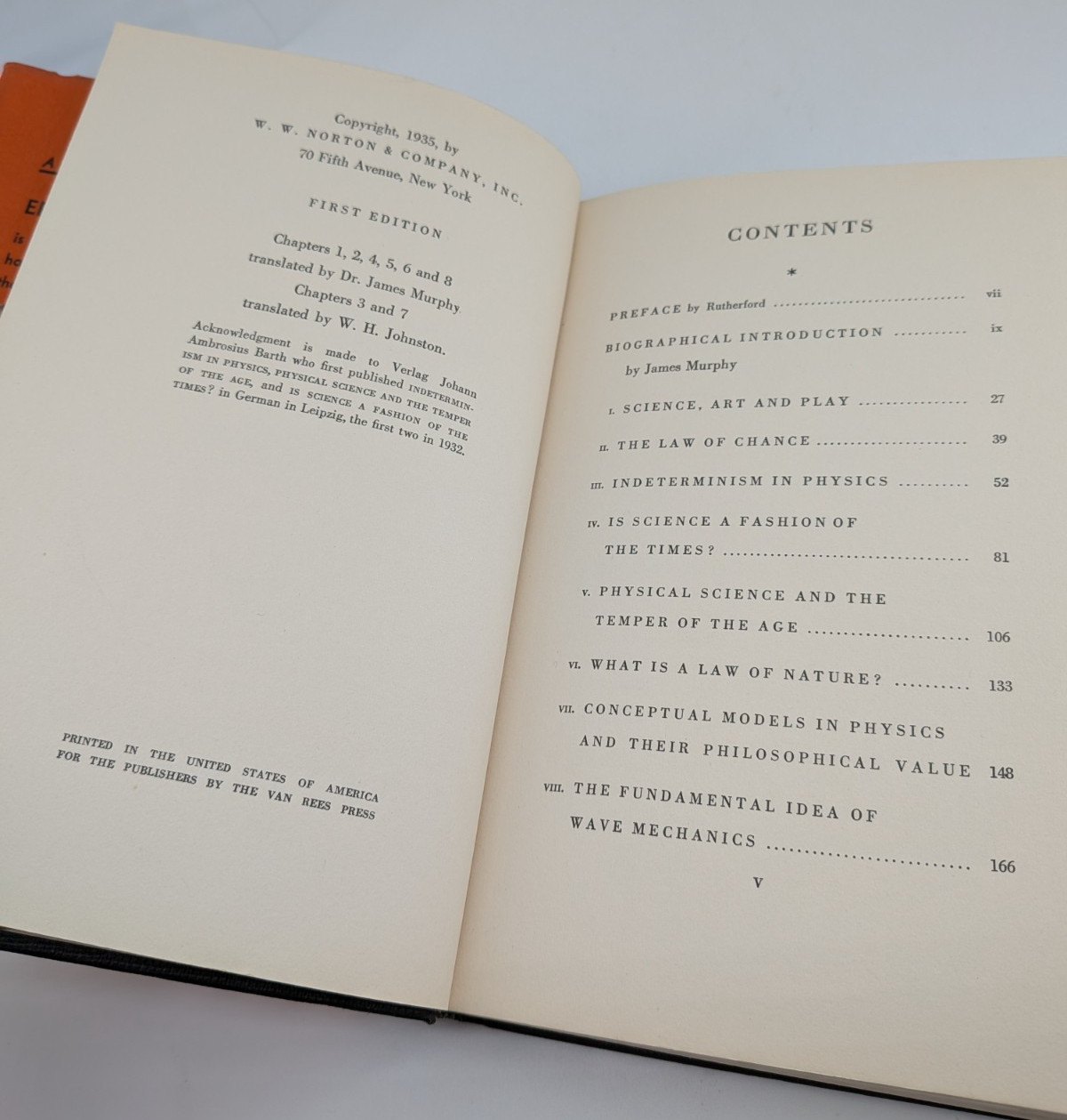 Science and the Human Temperament by Erwin Schrodinger 1935 Norton 1st Ed. HC