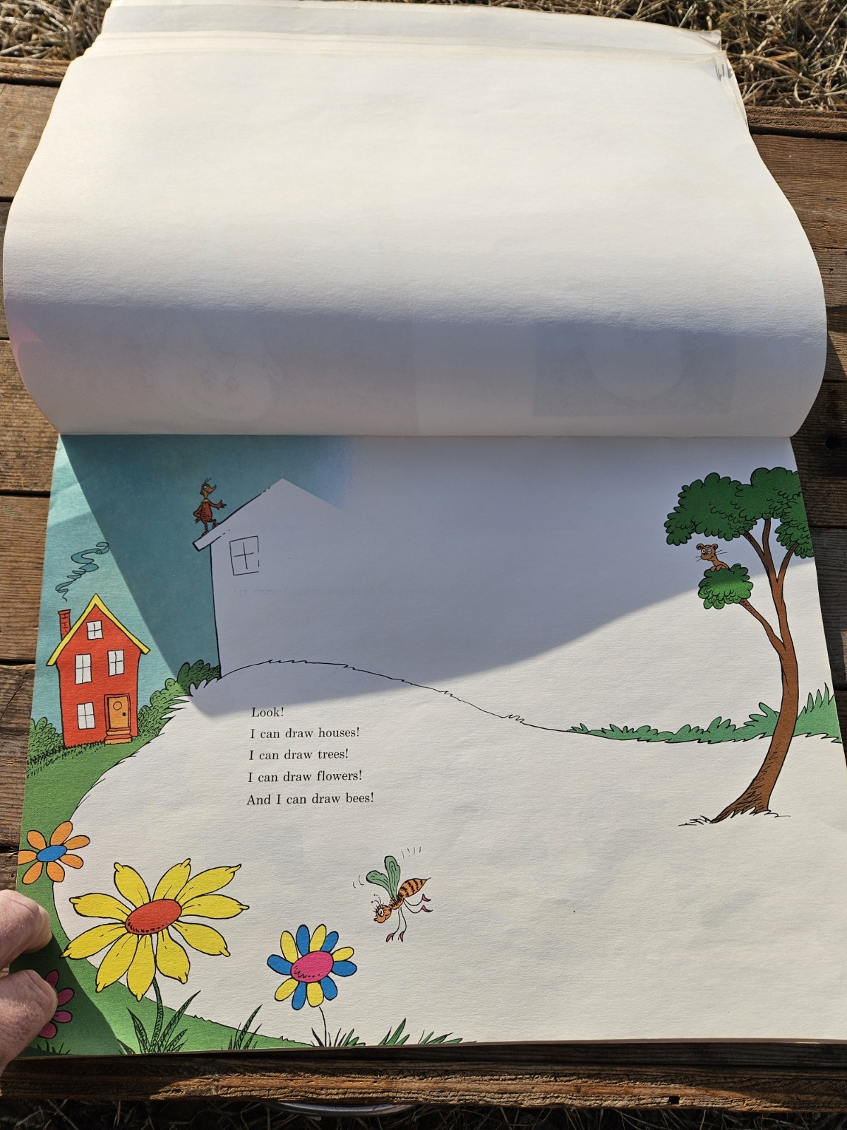 1970 Dr. Seuss — I Can Draw It Myself Book — 16 x 12″- All Pages Are Clean But 1
